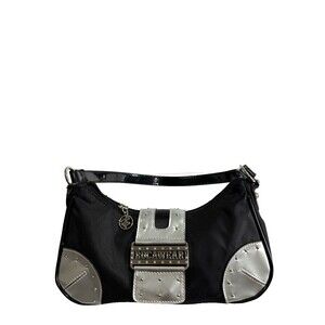 Rocawear Black / Silver Mini Bag with Silver Accents Hobo